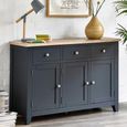 Bordeaux Sideboard - 3 Door - Medium - Grey