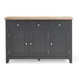 Bordeaux Sideboard - 3 Door - Medium - Grey