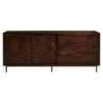 Brando Sideboard - Herringbone - 2 Door - Extra Large - 180cm - Dark Brown