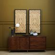 Brando Sideboard - Herringbone - 2 Door - Extra Large - 180cm - Dark Brown