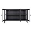 Brisbane Sideboard - 3 Door - Medium - 140cm - Black Metal