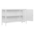 Brisbane Sideboard - 3 Door - Medium - 140cm - White Metal