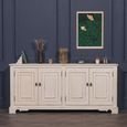 Brushed White Sideboard - 4 Door - Extra Large - 200cm