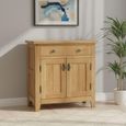 Burford Small Sideboard - 85cm - 2 Door - Oak