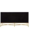 Cadio Sideboard - 4 Door - Extra Large - 184cm - Grey Faux Shagreen with Gold Legs