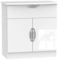 Camden White Gloss Compact Sideboard - 2 Doors