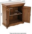 Carved Mango Wood 85cm Small Sideboard - 2 Doors