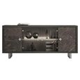 Carvelle Dark Grey 4 Door Extra Large Sideboard - 200cm