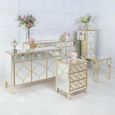 Casablanca Mirrored Gold Trim 4 Door Large Sideboard - 170cm