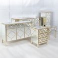 Casablanca Mirrored Gold Trim 4 Door Large Sideboard - 170cm
