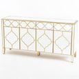 Casablanca Mirrored Gold Trim 4 Door Large Sideboard - 170cm