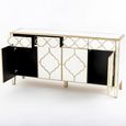 Casablanca Mirrored Gold Trim 4 Door Large Sideboard - 170cm