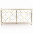 Casablanca Mirrored Gold Trim 4 Door Large Sideboard - 170cm
