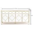 Casablanca Mirrored Gold Trim 4 Door Large Sideboard - 170cm