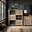 Cestino Oak and Rattan Effect Extra Large Sideboard - 3 Doors