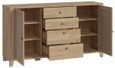Cestino Oak and Rattan Effect Large Sideboard - 2 Doors