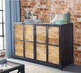 Chamba Industrial Wood and Iron 140cm Medium Sideboard