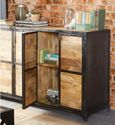 Chamba Industrial Wood and Iron 140cm Medium Sideboard