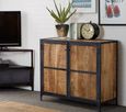 Chamba Industrial Wood and Iron 90cm Small Sideboard