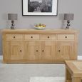 Bordeaux Sideboard - 4 Door - Extra Large - 210cm - Oak
