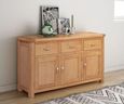Clarion Sideboard - 3 Door - Medium - 150cm - Oak