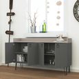 Clearance - Dexter Anthracite and Mocha 4 Door Large Sideboard