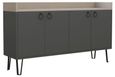 Clearance - Dexter Anthracite and Mocha 4 Door Large Sideboard