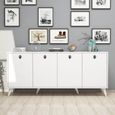 Clearance - Elias White 4 Door Large Sideboard