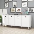 Clearance - Elias White 4 Door Large Sideboard