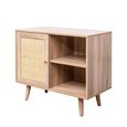 Clearance - Ferrero Natural and Woven Rattan 1 Door Cabinet