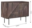 Clearance - Highgrove Fluted 2 Door Sideboard in Walnut Finished Mango Wood - Brand New Item
