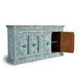 Clearance - Ndrenic Watergreen Mango Wood 4 Door Large Sideboard - FSS16388