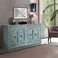 Clearance - Ndrenic Watergreen Mango Wood 4 Door Large Sideboard - FSS16388