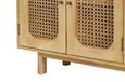 Clearance - Retro Wood and Rattan Sideboard - 4 Doors