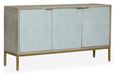 Clearance - Temis Faux Marble Finish Grey Washed 3 Door Medium Sideboard - Brand New Item
