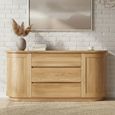 Sorento Wide Sideboard - 3 Drawer - Oak