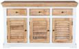Coastal White and Wood 140cm Medium Sideboard