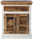 Coastal White and Wood 80cm Compact Sideboard