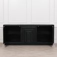 Contemporary Black Mango Wood Sideboard - 3 Door - Extra Large