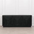 Contemporary Black Mango Wood Sideboard - 3 Door - Extra Large