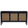 Corso Sideboard - 3 Door - Medium - Black Birchwood - 150cm