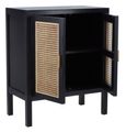 Corso Sideboard - Compact - 2 Door - 75cm - Black and Rattan