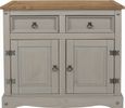 Corona Grey Mexican Pine 2 Door Small Sideboard