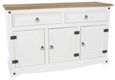 Corona White Mexican Pine 3 Door Medium Sideboard