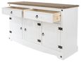 Corona White Mexican Pine 3 Door Medium Sideboard