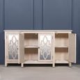Cream Mirrored Breakfront Sideboard - 4 Door - Large