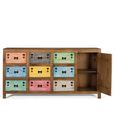 Cuneo Sideboard - Multicolour Mango Wood - Single Door - Extra Large - 180cm