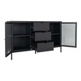 Dalby Sideboard - 2 Door - 140cm - Metal - Black