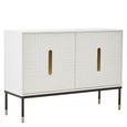 Danta Sideboard - 2 Door - Small - Off White Wood - 120cm