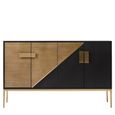Davoli Sideboard - 4 Door - Medium - Black and Gold - 150cm